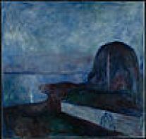 Starry Night, Nuit étoilée, 1895, Edvard Munch, J.Paul Getty Museum, Los Angeles