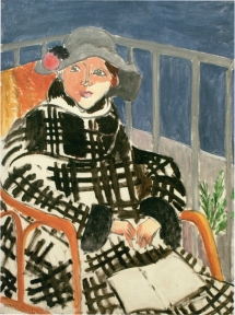 Mlle Matisse en manteau écossais, 1918, Henri Matisse, collection privée