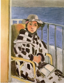 Mlle Matisse en manteau écossais, 1918, Henri Matisse, collection privée