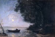 Le Lac, effet de nuit, circa 1869, Jean-Baptiste Corot, musée des Beaux-Arts de Reims
