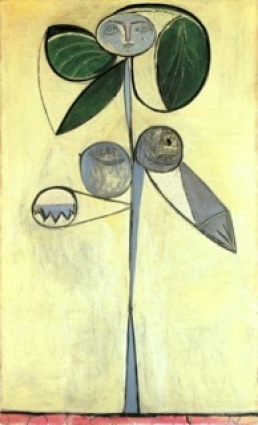 La Femme-fleur, portrait de Françoise Gillot, 1946, Pablo Picasso, huile sur toile, 146 x 89 cm, collection privée? © Succession Picasso