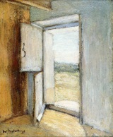 La porte ouverte, Bretagne, 1896, Henri Matisse, huile sur panneau, 35 x 28,5 cm, collection privée © Succession Henri Matisse