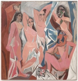 Les Demoiselles d'Avignon, 1907, Pablo Picasso, MoMa, New-York, huile sur toile, 243,9 x 233,7 cm © 2003 Estate of Pablo Picasso/Artists Rights Society (ARS), New York