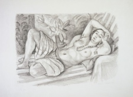 Odalisque au magnolia, 1923 Edition: 37 of 50 Henri Matisse Lithographie sur papier Japan Imperial, 30 x 40,16 cm, LACMA, Los Angeles © 2015 Succession H. Matisse / Artists Rights Society (ARS), New York