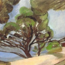 Route du Cap d'Antibes, le grand pin, 1926, Henri Matisse, huile sur toile, 50,5 x 61 cm, collection particulière © Succession Henri Matisse