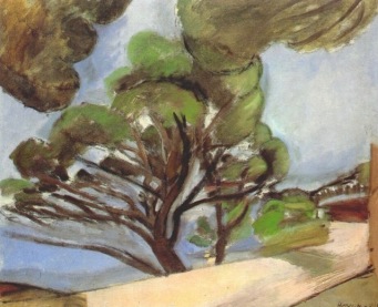 Route du Cap d'Antibes, le grand pin, 1926, Henri Matisse, huile sur toile, 50,5 x 61 cm, collection particulière © Succession Henri Matisse